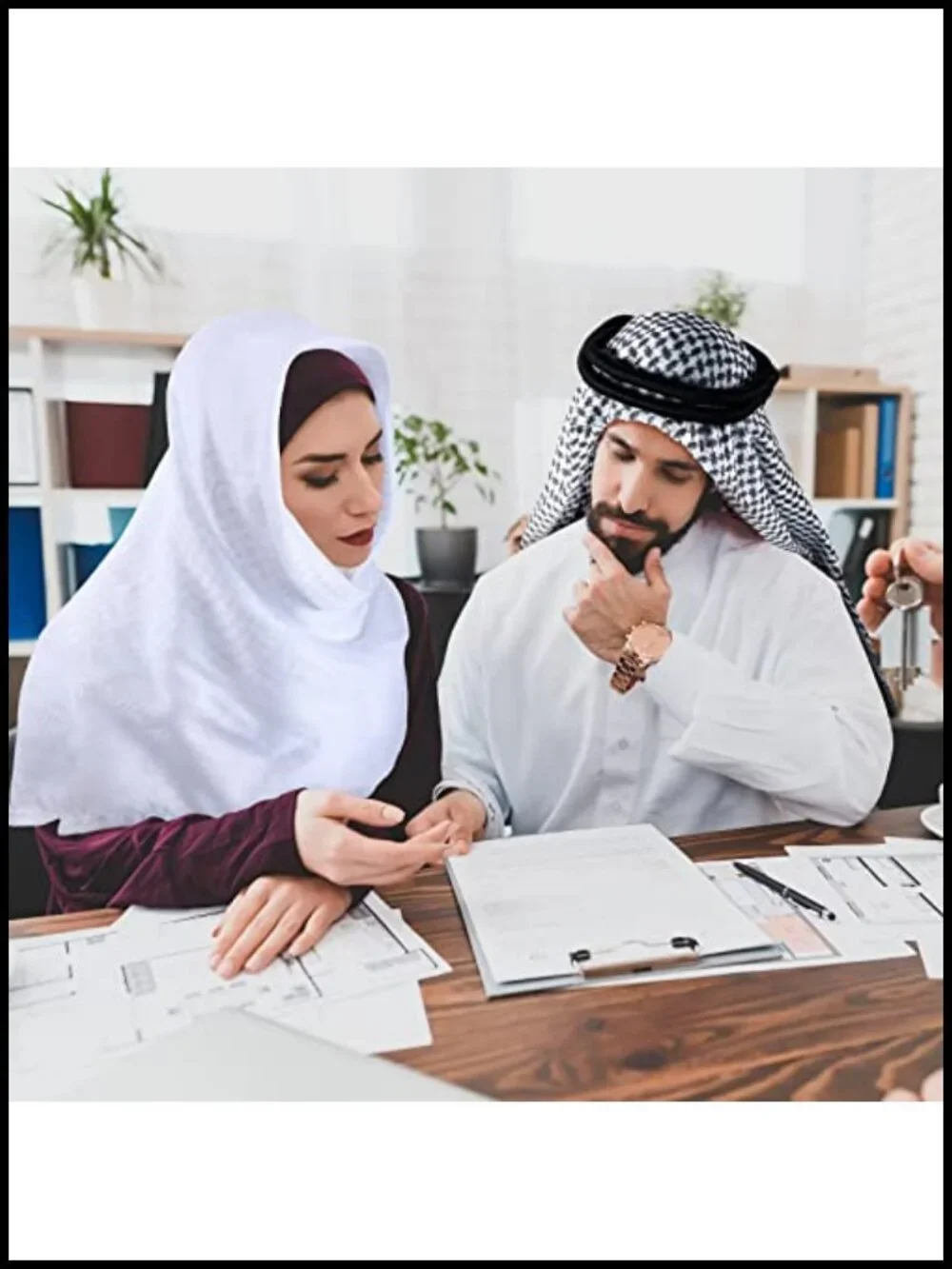 Polyester Keffiyeh Arab Scarf Mens Head Wrap with Aqel Rope